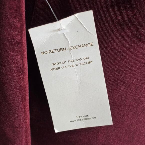 Miss Circle New Red Velvet Ruche Off shoulder Dress Maxi Dress Sz Small - Picture 7 of 9